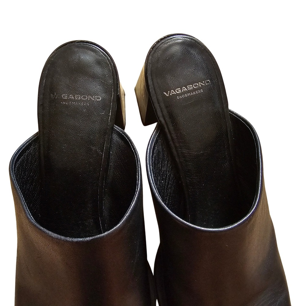 Vagabond Shoemakers Edwina Heeled Leather Mules Black Size EU41 US 11 - Picture 9 of 12